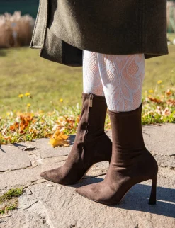 Best Stivaletti tacco 9cm camoscio testa Donna Stivaletti Tacco Alto