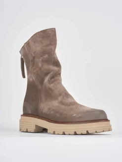 Online Stivaletti tacco 2cm camoscio Donna Stivaletti Tacco Basso