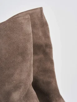 Online Stivaletti tacco 2cm camoscio Donna Stivaletti Tacco Basso