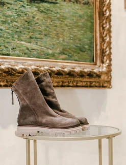 Online Stivaletti tacco 2cm camoscio Donna Stivaletti Tacco Basso