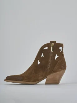 New Stivaletti tacco 6cm camoscio Donna Stivaletti Tacco Alto