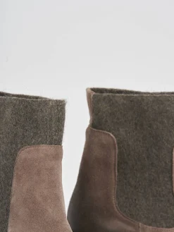 Hot Stivaletti tacco 5cm camoscio Donna Stivaletti Tacco Alto