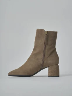 Sale Stivaletti tacco 6cm camoscio Donna Stivaletti Tacco Alto