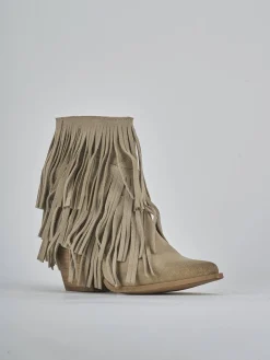 Sale Stivaletti tacco 7cm camoscio Donna Stivaletti Tacco Alto