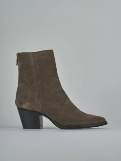 Outlet Stivaletti tacco 6cm camoscio Donna Stivaletti Tacco Alto