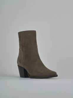 Outlet Stivaletti tacco 6cm camoscio Donna Stivaletti Tacco Alto