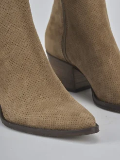 Clearance Stivaletti tacco 6cm camoscio Donna Stivaletti Tacco Alto