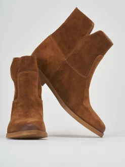 New Stivaletti tacco 2cm camoscio Donna Stivaletti Tacco Basso