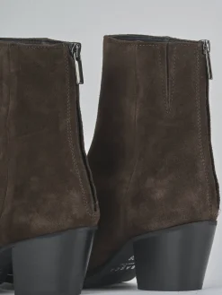 Best Stivaletti tacco 5cm camoscio testa Donna Stivaletti Tacco Alto