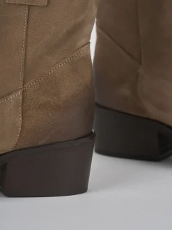 Online Stivaletti tacco 3cm camoscio Donna Stivaletti Tacco Basso