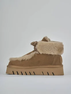 New Stivaletti tacco 3cm camoscio Donna Stivaletti Tacco Basso