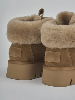 New Stivaletti tacco 3cm camoscio Donna Stivaletti Tacco Basso