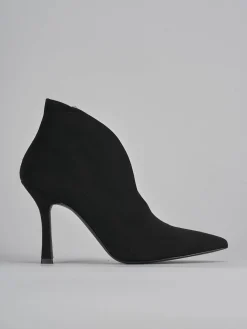 New Stivaletti tacco 7cm camoscio Donna Stivaletti Tacco Alto