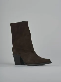 Hot Stivaletti tacco 8cm camoscio testa Donna Stivaletti Tacco Alto