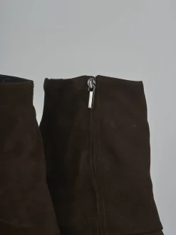 Hot Stivaletti tacco 8cm camoscio testa Donna Stivaletti Tacco Alto