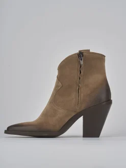 New Stivaletti tacco 7cm camoscio Donna Stivaletti Tacco Alto