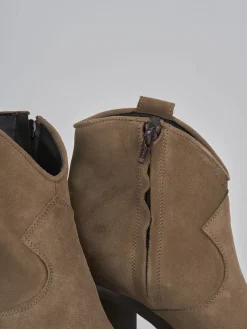 New Stivaletti tacco 7cm camoscio Donna Stivaletti Tacco Alto