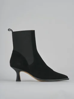 Hot Stivaletti tacco 5cm camoscio Donna Stivaletti Tacco Alto