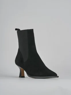 Hot Stivaletti tacco 5cm camoscio Donna Stivaletti Tacco Alto