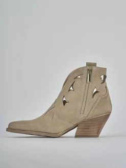 Stivaletti tacco 6cm camoscio Donna Stivaletti Tacco Alto