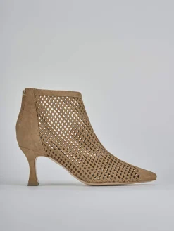 New Stivaletti tacco 7cm camoscio Donna Stivaletti Tacco Alto