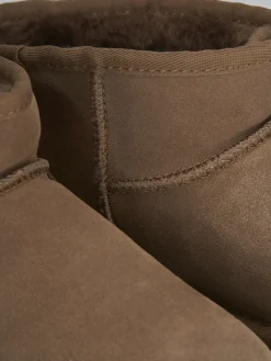 Stivaletti tacco 2cm camoscio Donna Stivaletti Tacco Basso