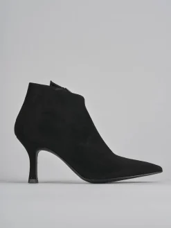 New Stivaletti tacco 7cm camoscio Donna Stivaletti Tacco Alto