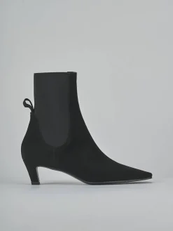 Clearance Stivaletti tacco 5cm camoscio Donna Stivaletti Tacco Alto