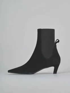 Clearance Stivaletti tacco 5cm camoscio Donna Stivaletti Tacco Alto