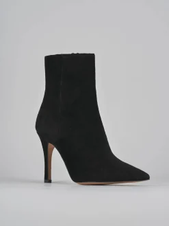 Stivaletti tacco 9cm camoscio Donna Stivaletti Tacco Alto