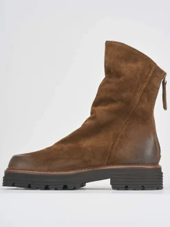 Hot Stivaletti tacco 2cm camoscio Donna Stivaletti Tacco Basso