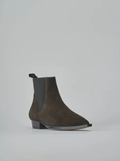 Sale Stivaletti tacco 2cm camoscio testa Donna Stivaletti Tacco Basso