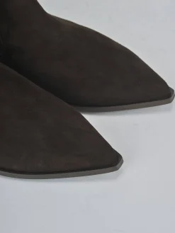 Discount Stivaletti tacco 2cm camoscio testa Donna Stivaletti Tacco Basso