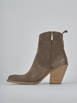 Sale Stivaletti tacco 7cm camoscio Donna Stivaletti Tacco Alto