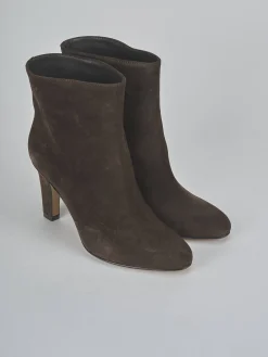 Clearance Stivaletti tacco 8cm camoscio testa Donna Stivaletti Tacco Alto