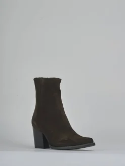 New Stivaletti tacco 8cm camoscio testa Donna Stivaletti Tacco Alto