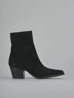 Discount Stivaletti tacco 7cm camoscio Donna Stivaletti Tacco Alto