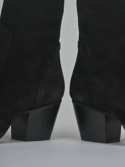 Discount Stivaletti tacco 7cm camoscio Donna Stivaletti Tacco Alto