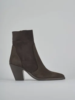 Discount Stivaletti tacco 6cm camoscio testa Donna Stivaletti Tacco Alto