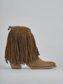 Stivaletti tacco 7cm camoscio Donna Stivaletti Tacco Alto