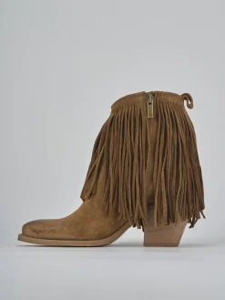 Stivaletti tacco 7cm camoscio Donna Stivaletti Tacco Alto