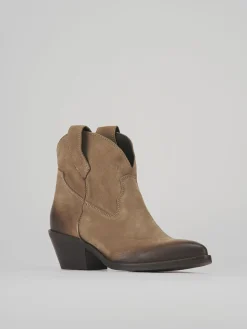 Hot Stivaletti tacco 4cm camoscio Donna Stivaletti Tacco Basso