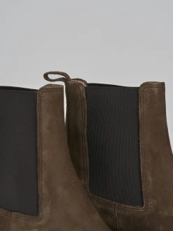 Discount Stivaletti tacco 6cm camoscio testa Donna Stivaletti Tacco Alto