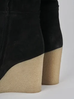 Sale Stivaletti tacco 8cm camoscio Donna Stivaletti Tacco Alto