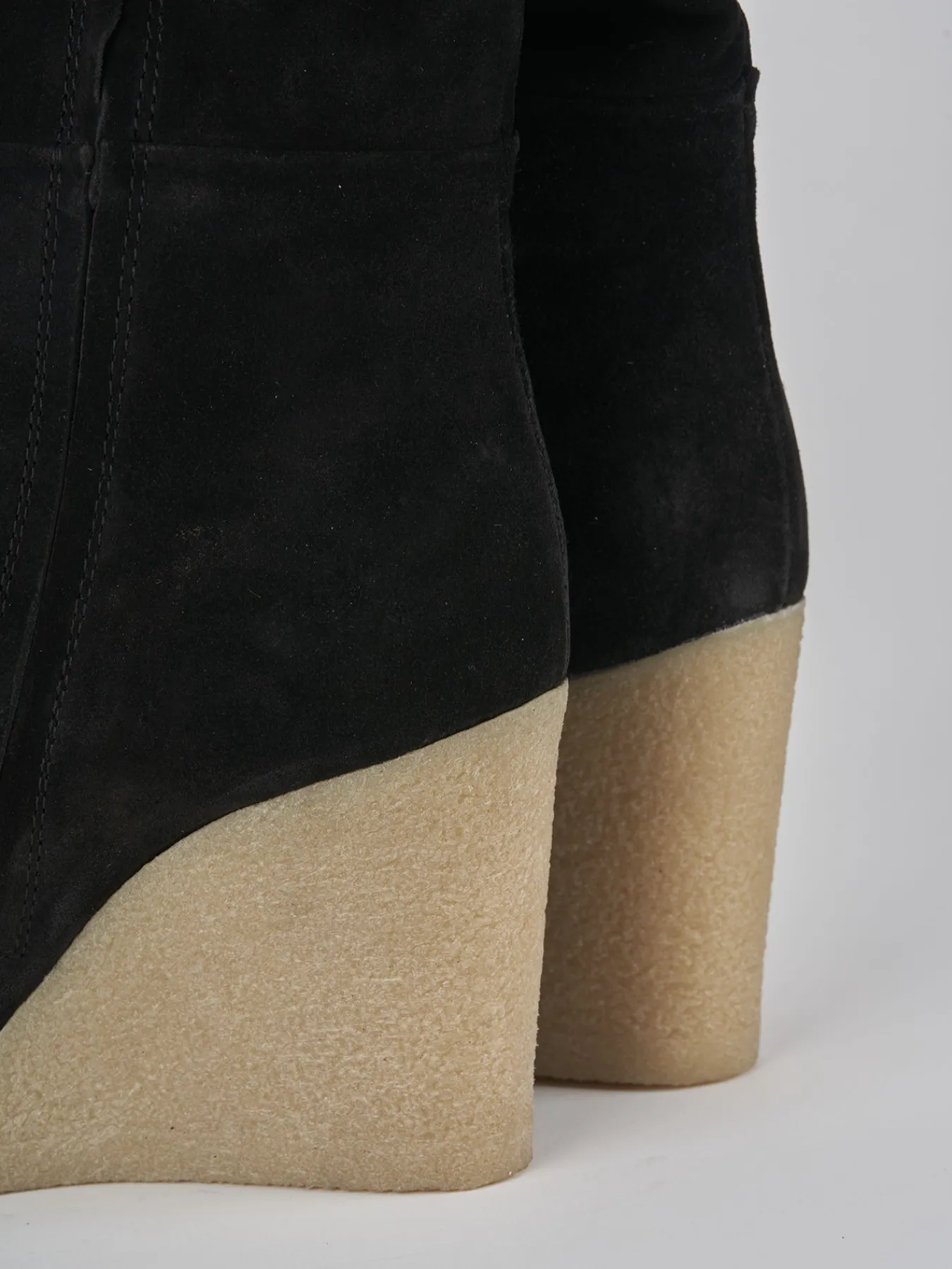 Sale Stivaletti tacco 8cm camoscio Donna Stivaletti Tacco Alto