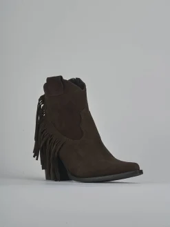 Stivaletti tacco 8cm camoscio testa Donna Stivaletti Tacco Alto