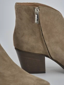 Clearance Stivaletti tacco 6cm camoscio Donna Stivaletti Tacco Alto