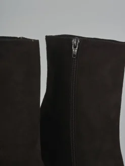 New Stivaletti tacco 8cm camoscio testa Donna Stivaletti Tacco Alto