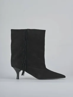 Online Stivaletti tacco 5cm camoscio Donna Stivaletti Tacco Alto