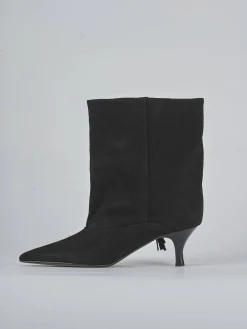 Online Stivaletti tacco 5cm camoscio Donna Stivaletti Tacco Alto